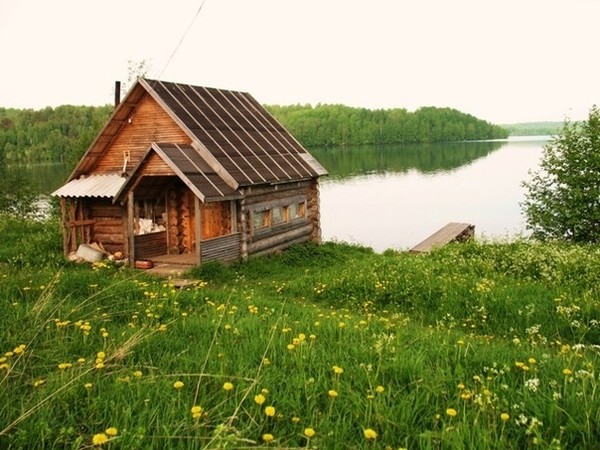 Банька в живописном месте, очень здорово!