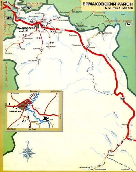 Ермаковский район карта